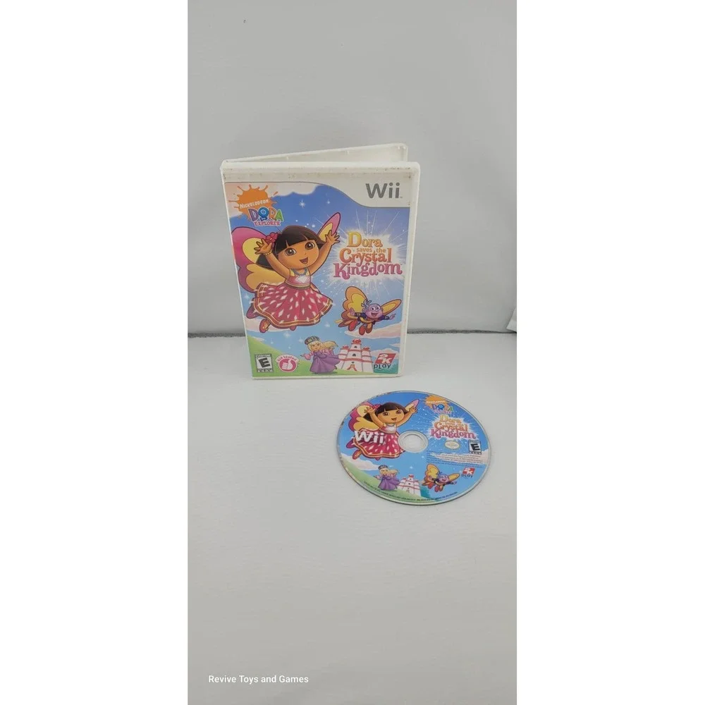 Dora the Explorer Dora Saves the Crystal Kingdom (Wii, 2008) Game‎ & Case Tested